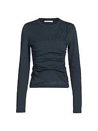 Carole Ruched Long Sleeve Top
