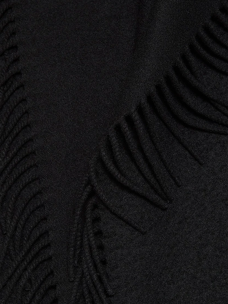 Nicky Fringe Wool Belted Coat