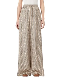 Wide Fit Printed Silk Trousers