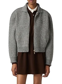 Shetland Wool and Cashmere Zipper Cardigan