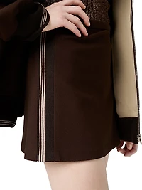 Fabric Stitch Knit Mini Skirt