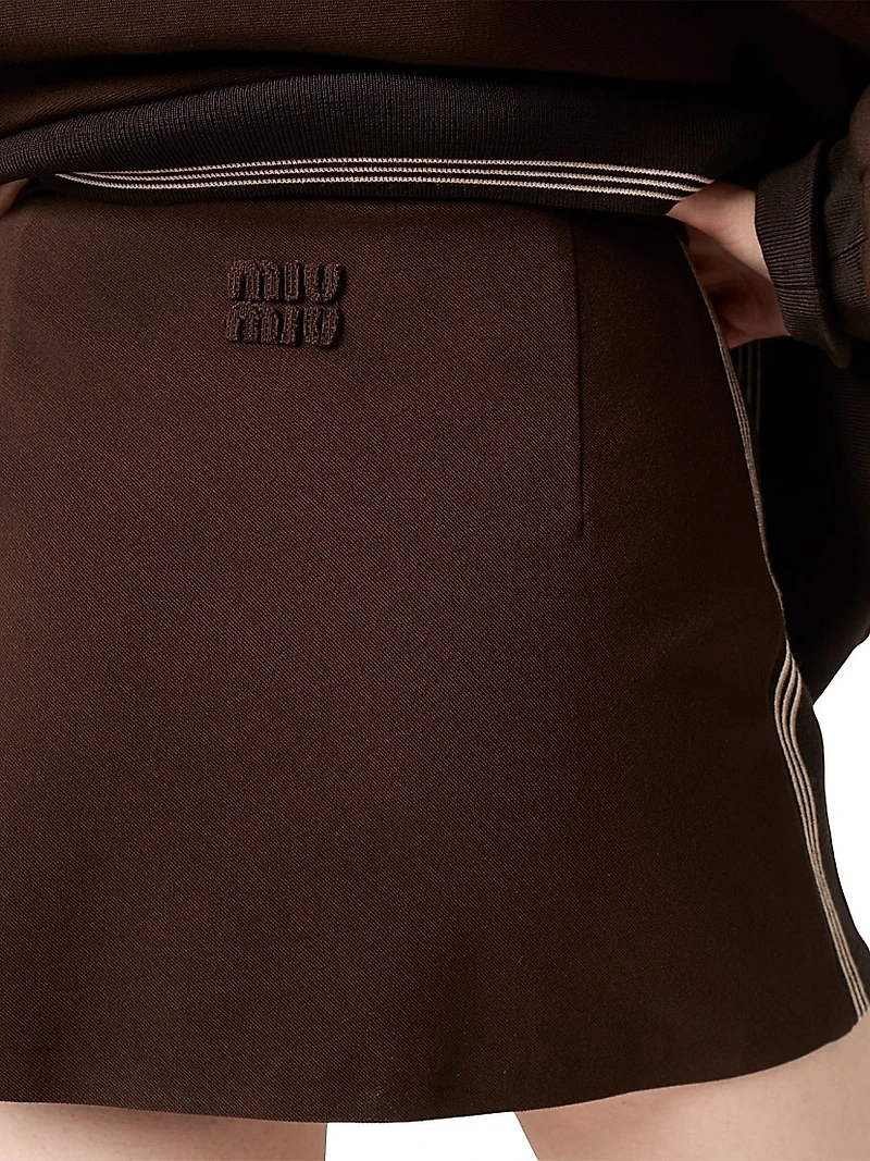 Fabric Stitch Knit Mini Skirt