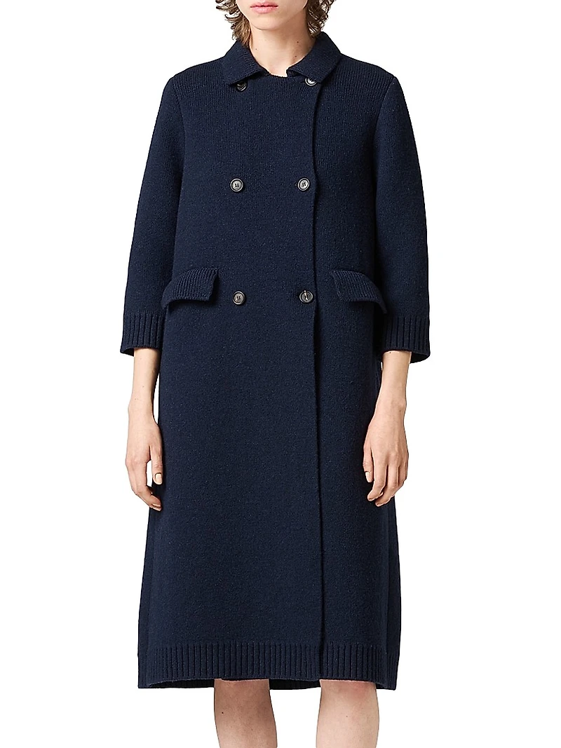 Shetland Wool Cardigan Coat