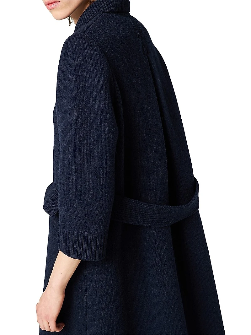 Shetland Wool Cardigan Coat