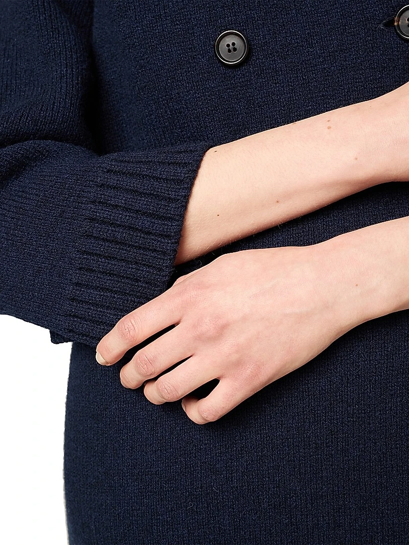 Shetland Wool Cardigan Coat