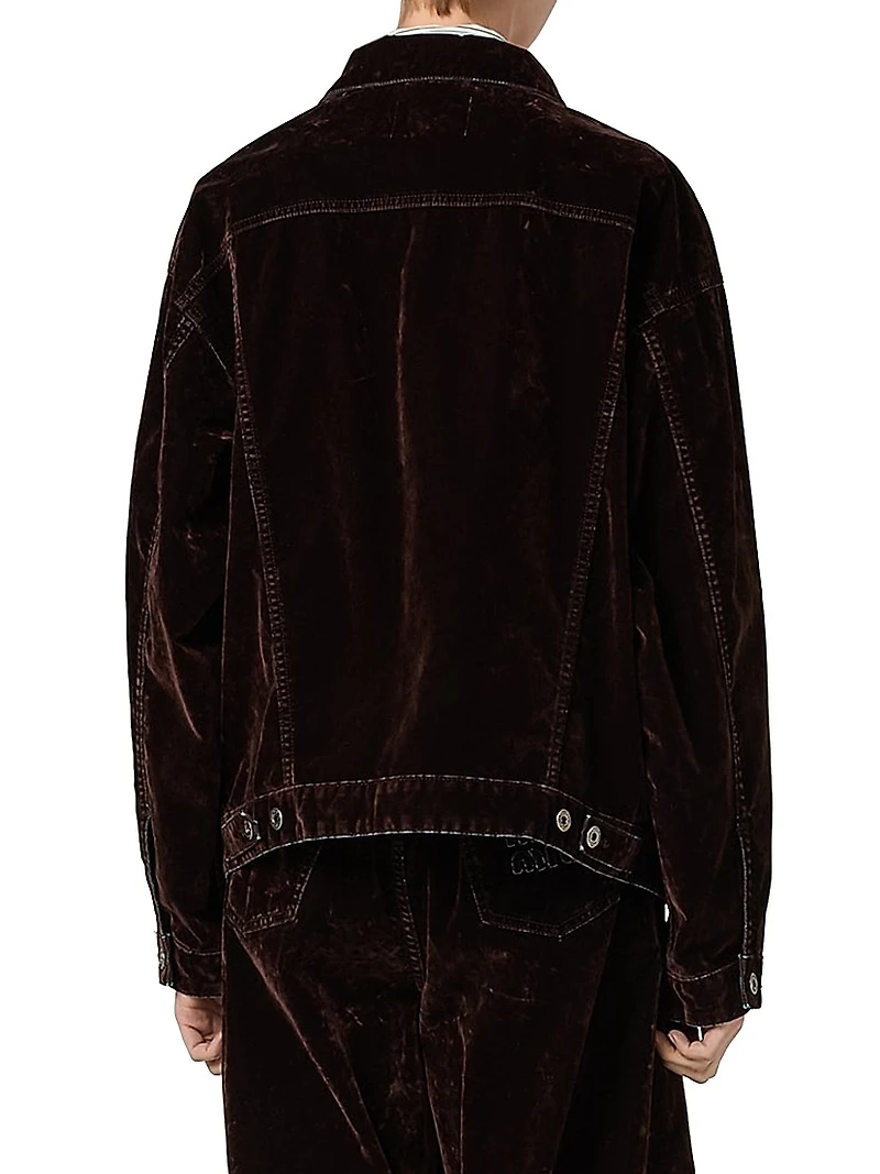 Flocked Chambray Jacket