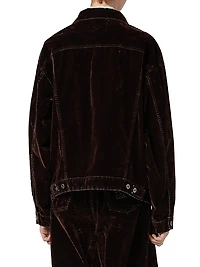 Flocked Chambray Jacket