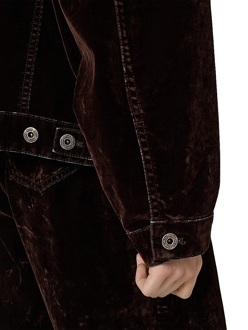 Flocked Chambray Jacket