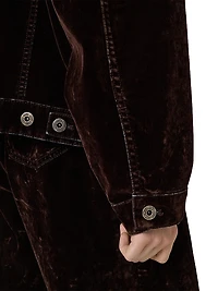 Flocked Chambray Jacket