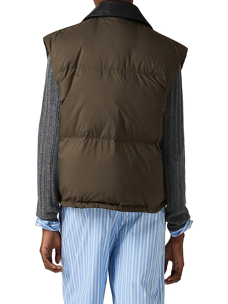 Technical Pongé Down Vest