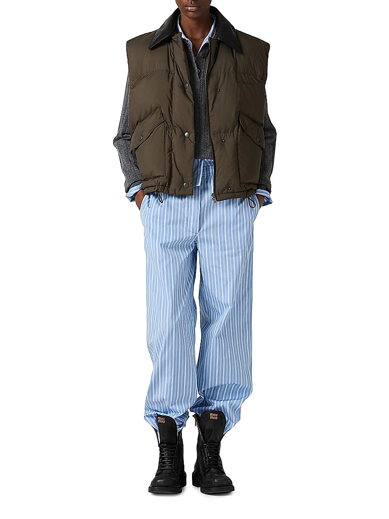 Technical Pongé Down Vest