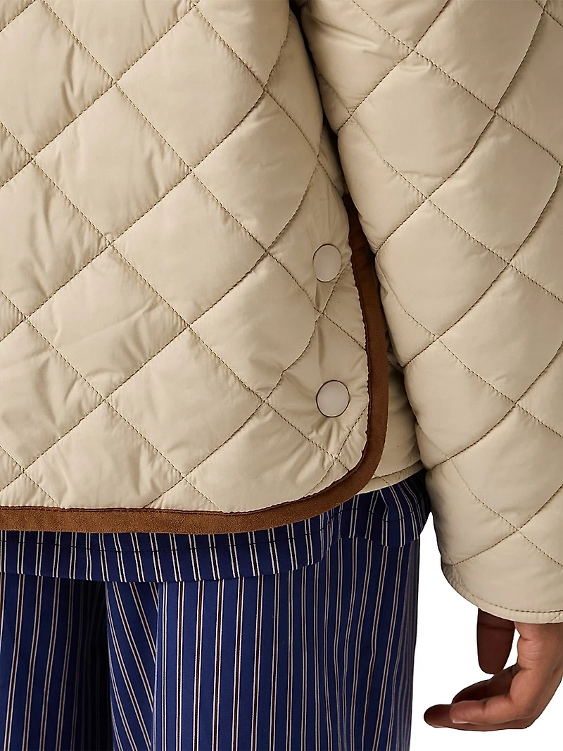 Quilted Technical Pongé Blouson