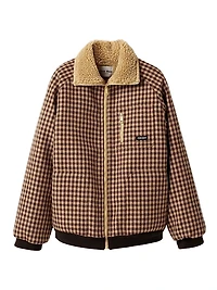 Fleece-Lined Checked Blouson Jacket