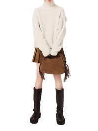 Wool-Blend Jumper with Fringes