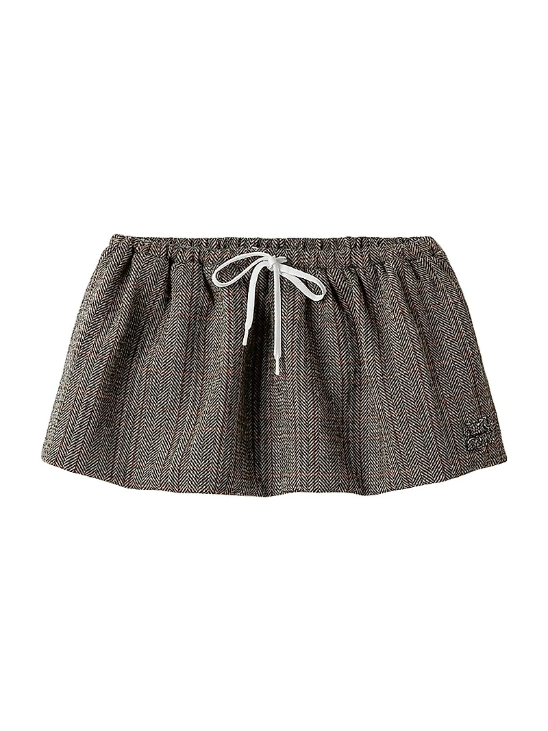 Chevron Mini-Skirt