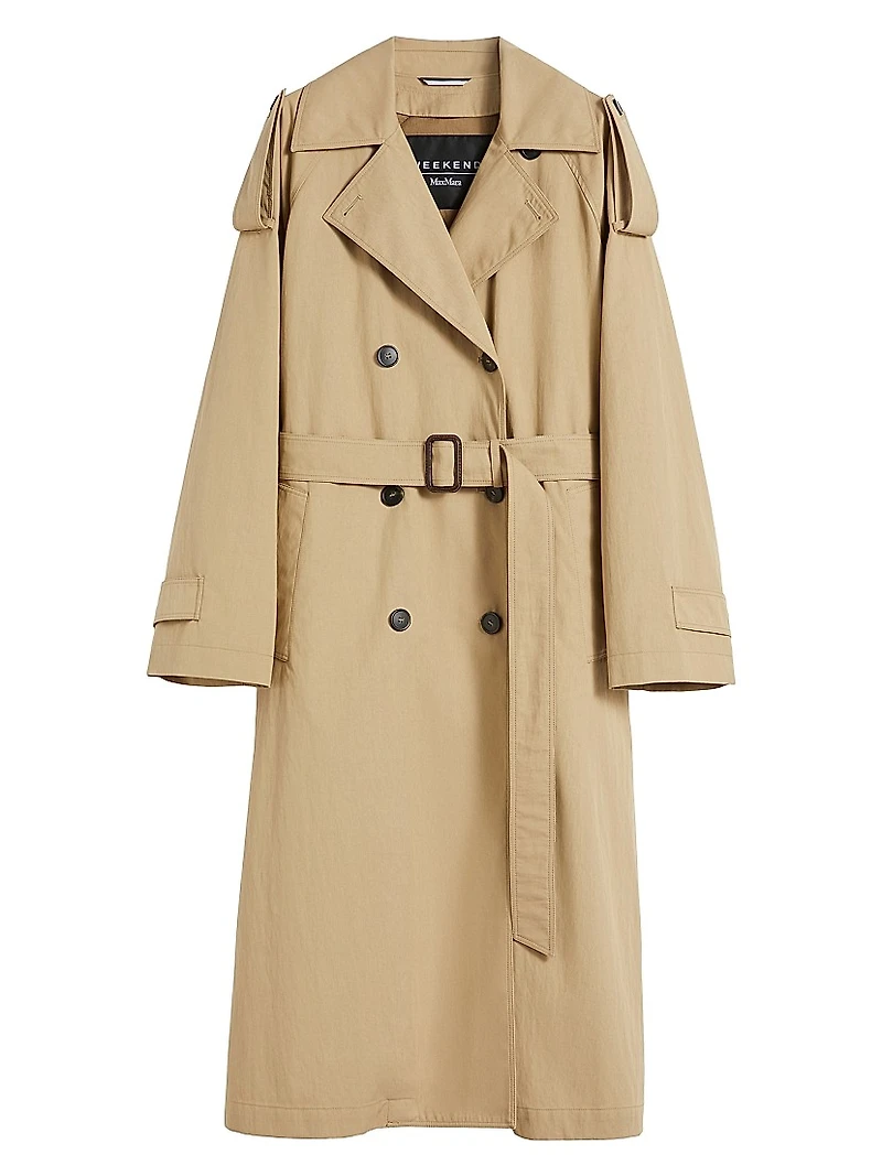 Water Repellent Gabardine Trench Coat