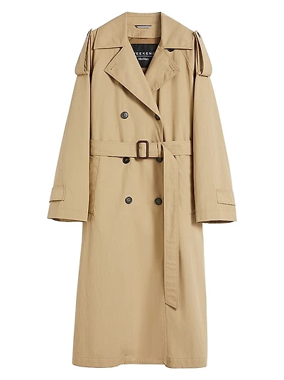 Water Repellent Gabardine Trench Coat