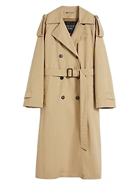 Water Repellent Gabardine Trench Coat