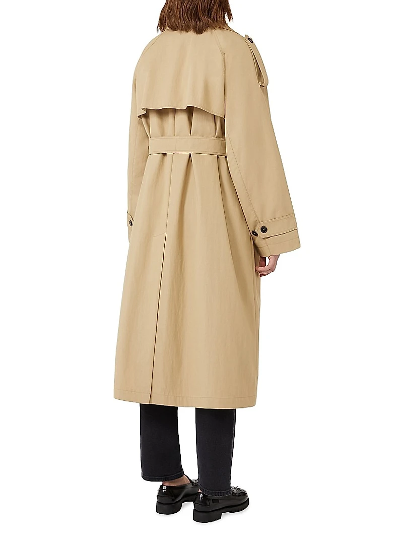 Water Repellent Gabardine Trench Coat