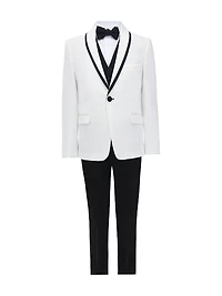Little Boy's & Suit Set with Black Accents