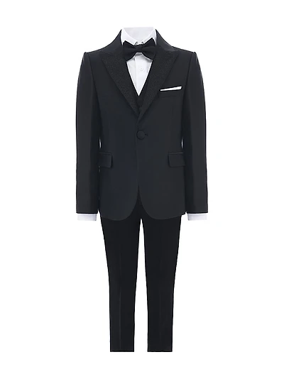 Little Boy's & Glitter Lapel Suit