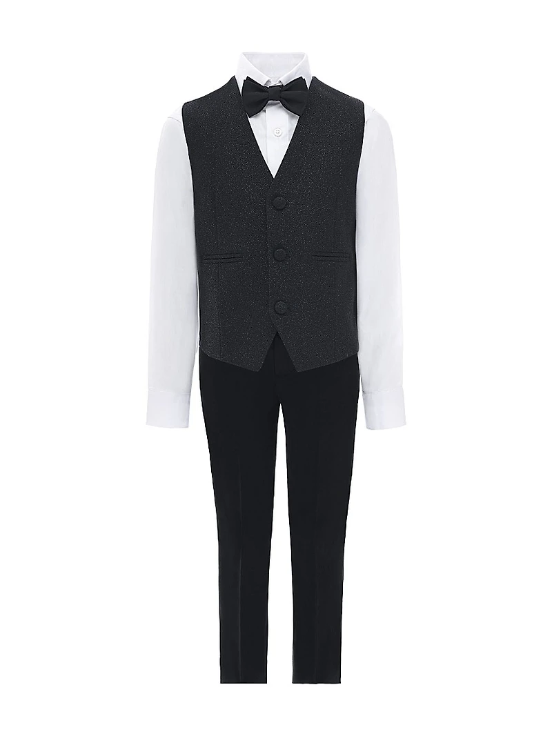 Little Boy's & Glitter Lapel Suit