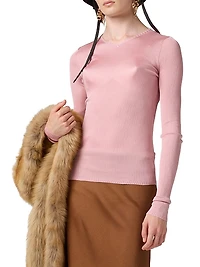Silk V Neck Sweater