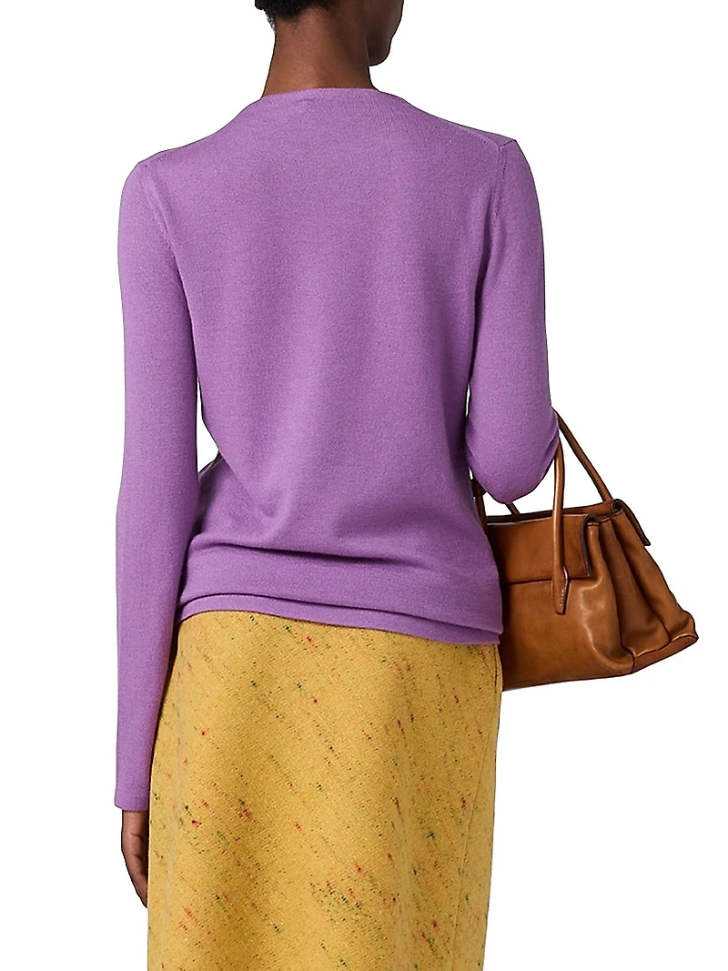 Cashmere and Silk Crew-Neck Sweater