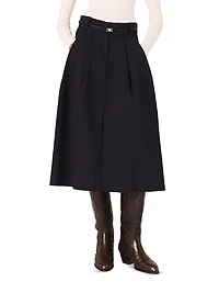 Long Cotton Skirt with Belt