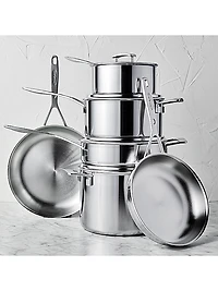 Industry 5-Ply 10 Piece Stainless Steel Cookware Set