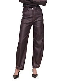 Miro Barrel High Rise Coated Jeans