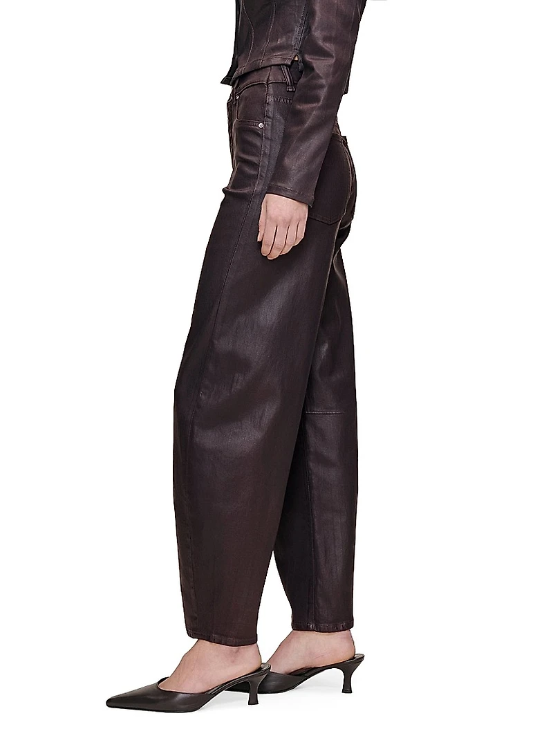 Miro Barrel High Rise Coated Jeans