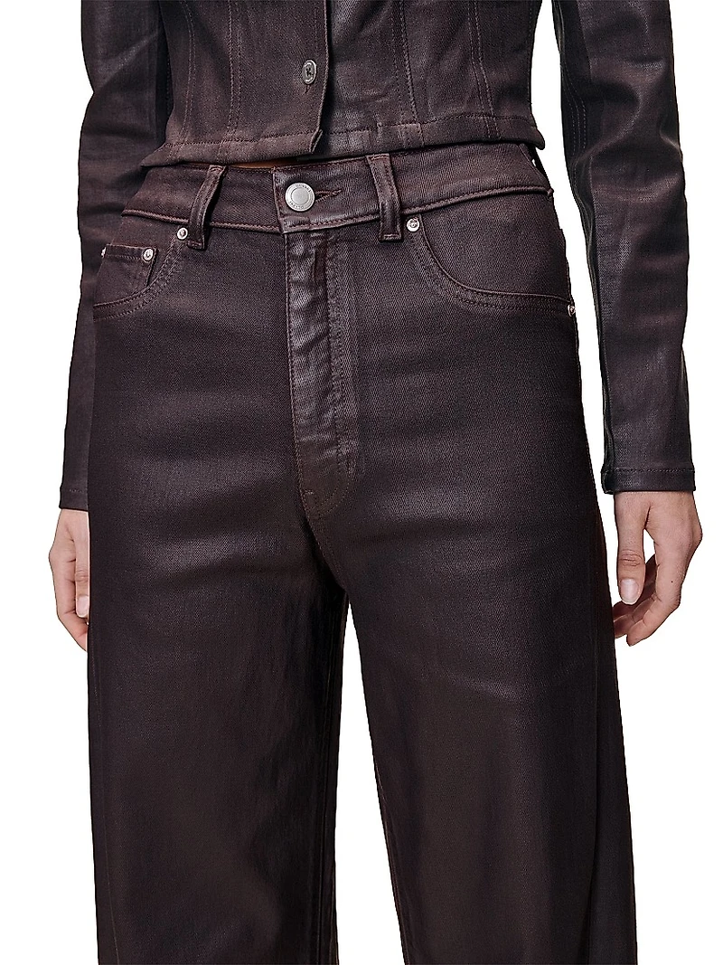 Miro Barrel High Rise Coated Jeans