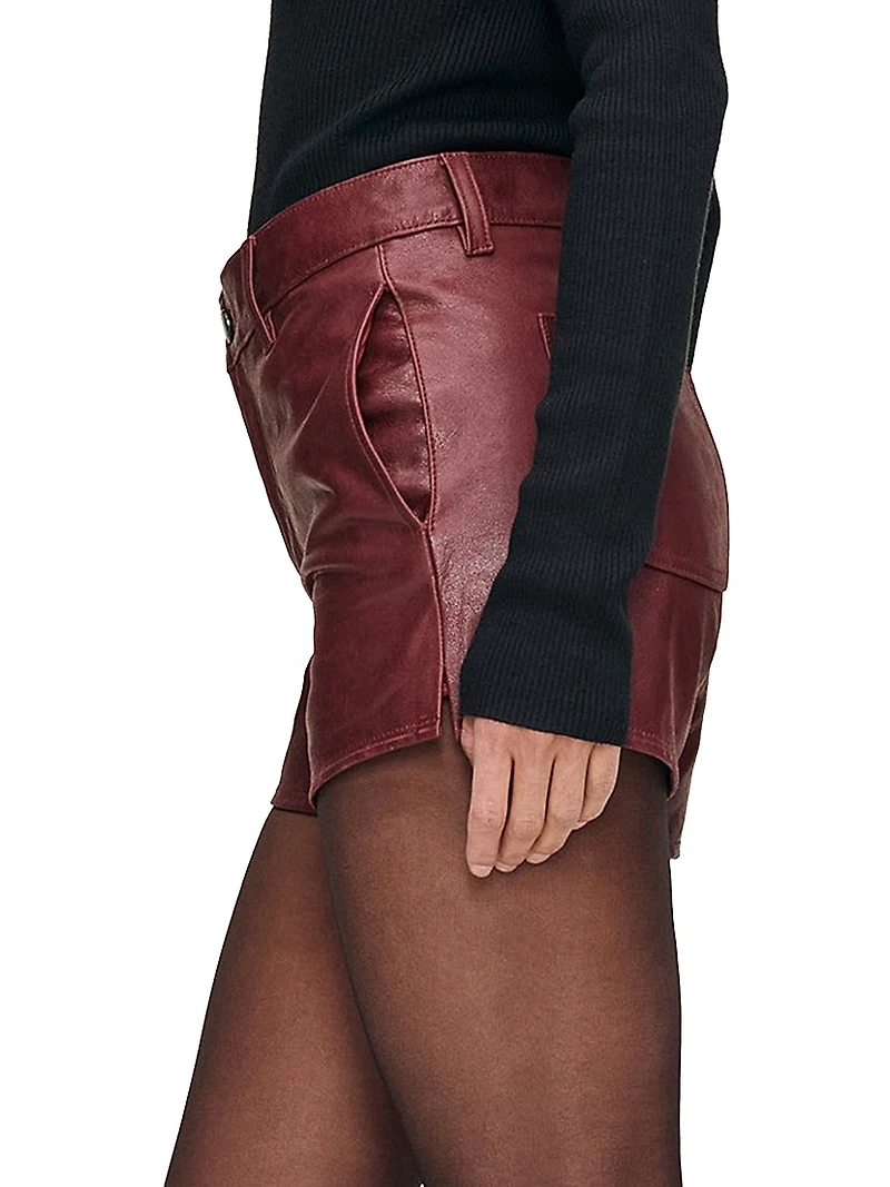 Zoie Leather Shorts