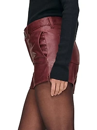 Zoie Leather Shorts