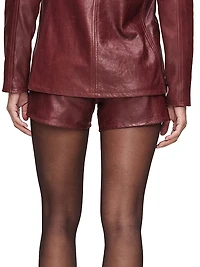 Zoie Leather Shorts