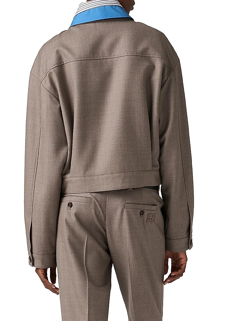 Gabardine Blouson Jacket
