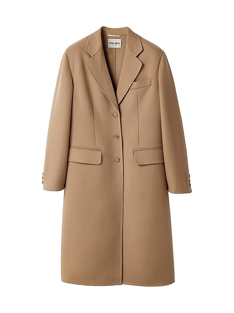 Single-Breasted Double Cashmere Coat