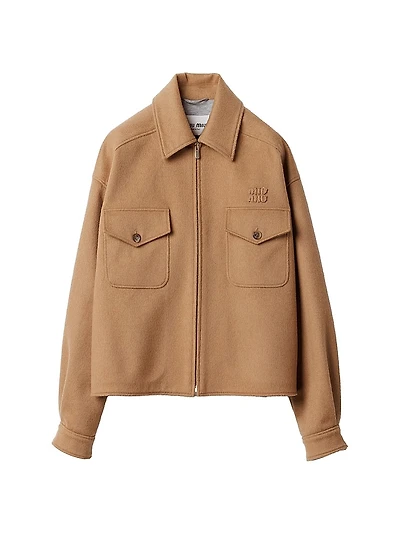 Bonded Camel Hair Blouson Jacket