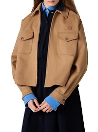 Bonded Camel Hair Blouson Jacket