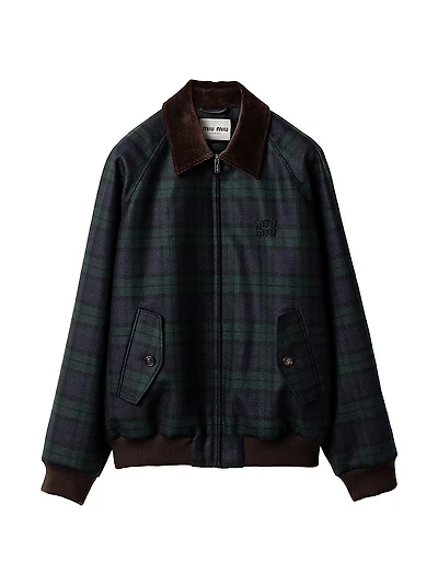Checked Twill Blouson Jacket