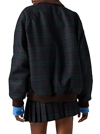 Checked Twill Blouson Jacket