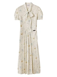 Long Crêpe De Chine Dress