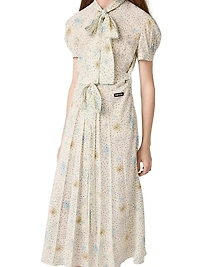 Long Crêpe De Chine Dress