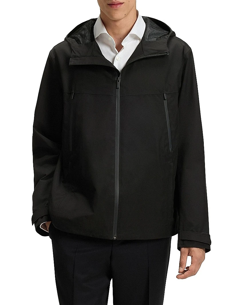 Mesh-Lined Jacket with Water-Repellent Finish