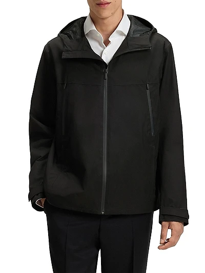 Mesh-Lined Jacket with Water-Repellent Finish