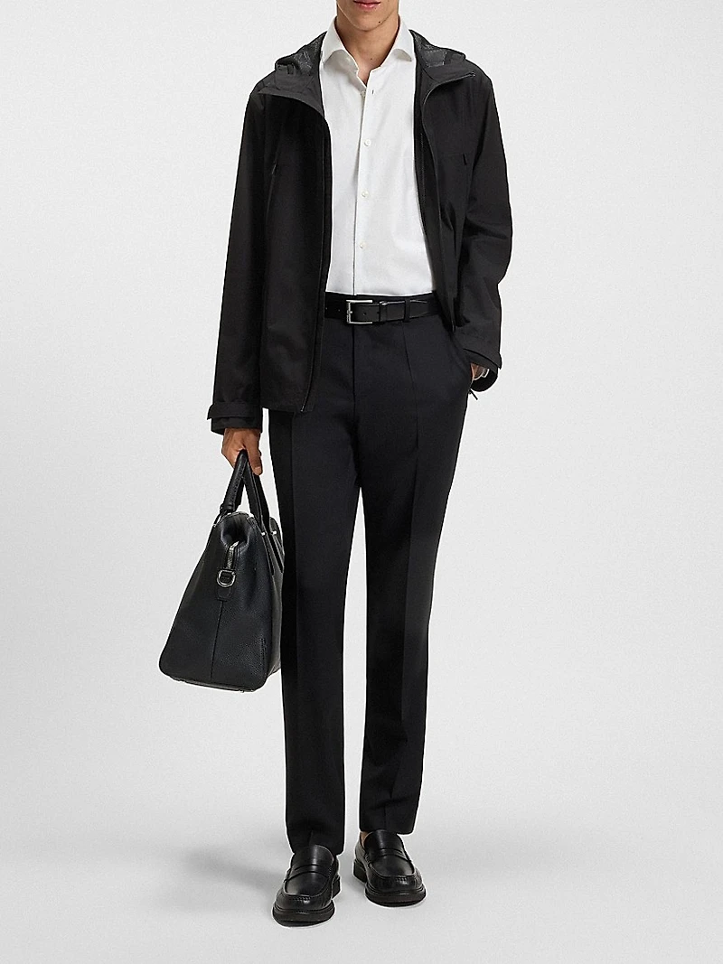 Mesh-Lined Jacket with Water-Repellent Finish