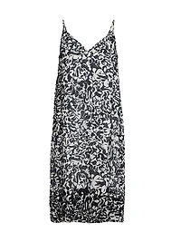 Denya Embellished Abstract-Print Knee-Length Dress