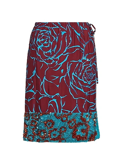 Scotts Embellished Floral Knee-Length Skirt