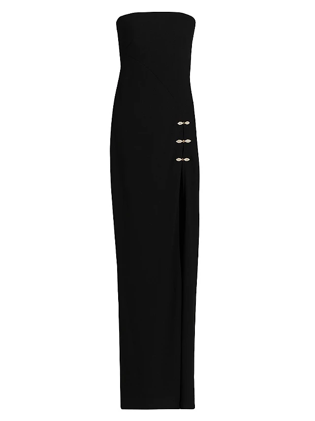 Ramy Brook Fernanda Ruched Pleated Strapless Maxi Dress | The Summit Ramy Brook Fernanda Ruched Pleated Strapless Maxi Dress | The Summit